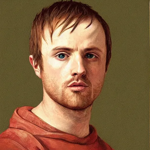 Image similar to renaissance portrait of jesse pinkman