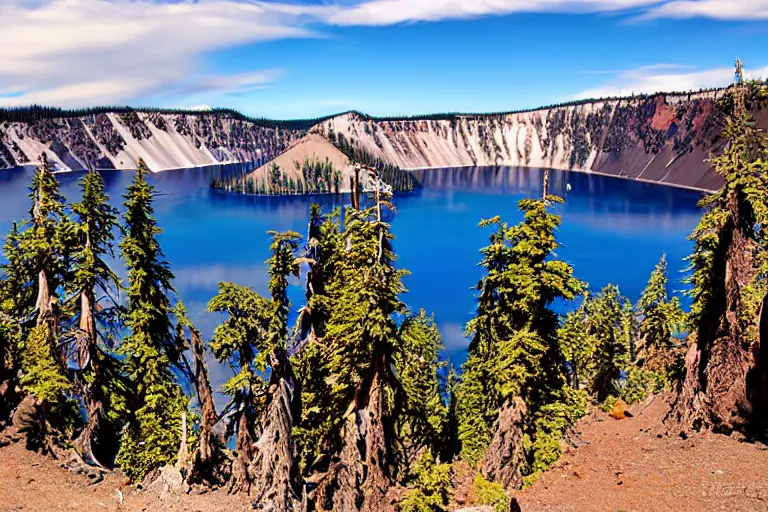 Prompt: crater lake, oregon