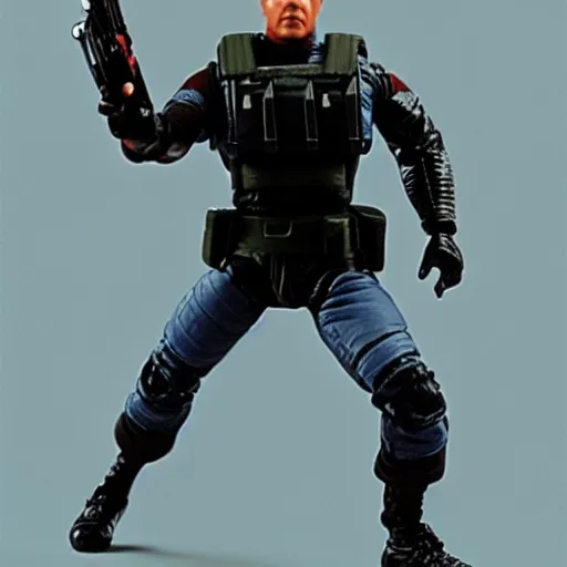 Prompt: photo of an unreleased gi joe prototype action figure from 1 9 8 5.