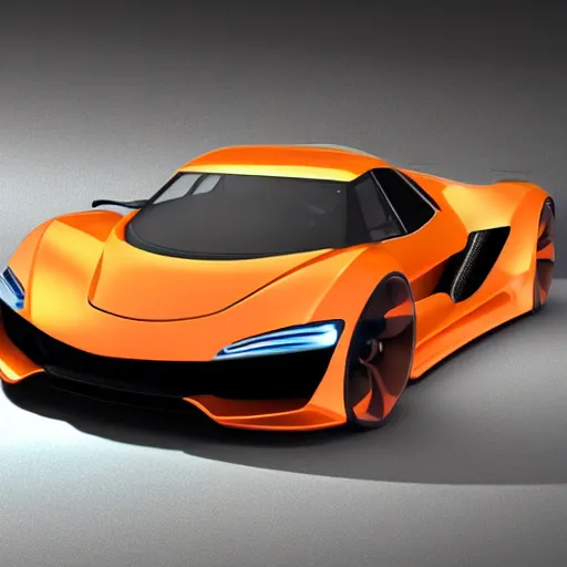 Image similar to render of futuristic supercar