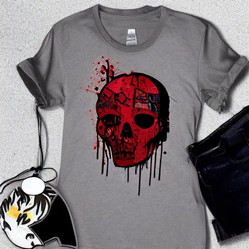 Image similar to bloody graffiti tshirt design