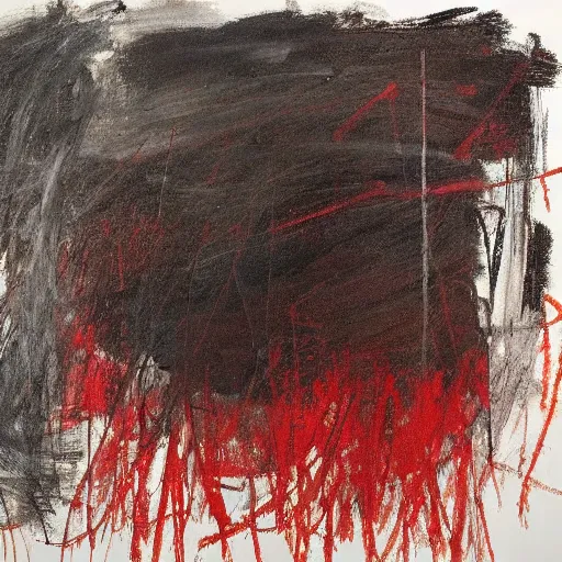 Prompt: a painting by cy twombly,