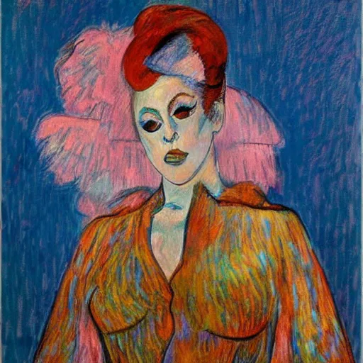 Image similar to oil canvas of lady gaga in concert, intricate, elegant, in the syle of toulouse - lautrec, trending on artstation