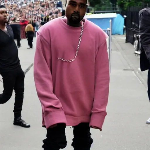 Prompt: kanye west dressed as peppa pig