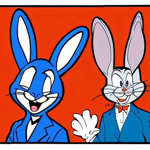 Prompt: bugs bunny, corporate memphis art style