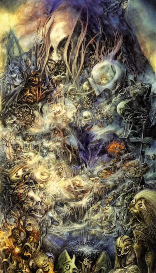 Prompt: the end of the world, by brian froud