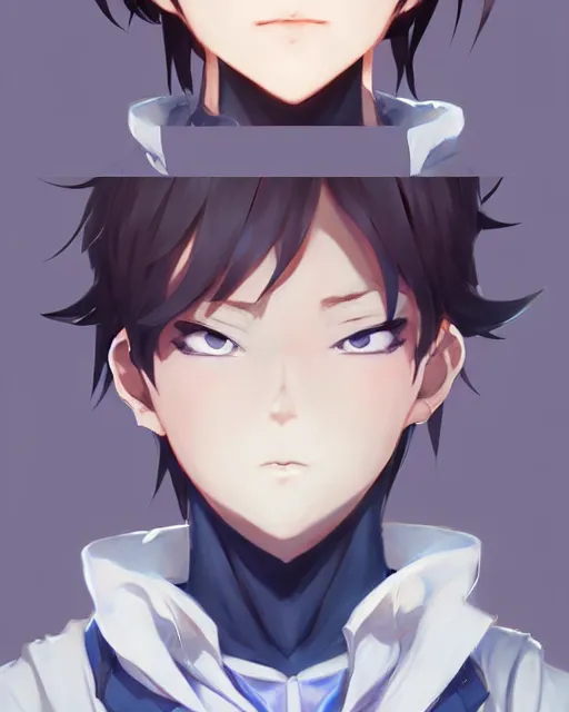 Image similar to character concept art of an anime boy | | cute - fine - face, pretty face, key visual, realistic shaded perfect face, fine details by stanley artgerm lau, wlop, rossdraws, james jean, andrei riabovitchev, marc simonetti, and sakimichan, tranding on artstation