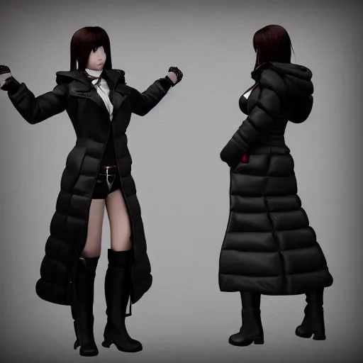 Image similar to high quality head and shoulders tifa lockhart wearing a coat, trending on artstation