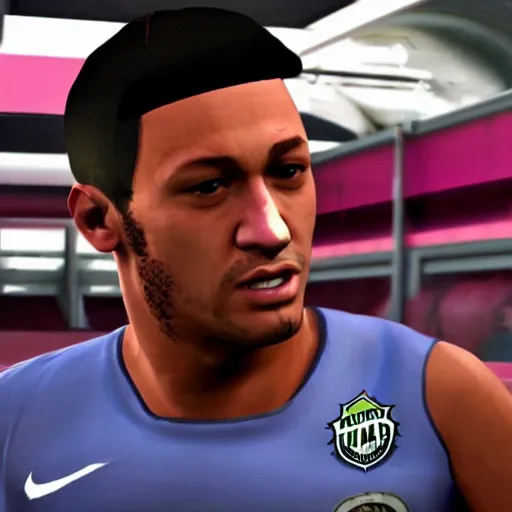 Image similar to character screenshot of neymar in grand theft auto, gta v