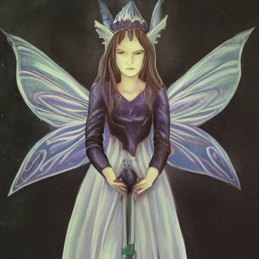 Prompt: fairy, the angel of darkness