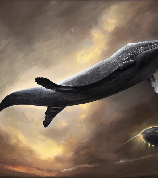 Image similar to whale - shaped spaceship. realism art, high detailed, fine art, trending on artstation, smooth draw, perfect lightning, sharp focus.