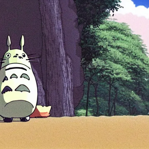 Prompt: a still of totoro in studio ghibli's Only Yesterday 1991 animation by Dice Tsutsumi, Makoto Shinkai, Studio Ghibli