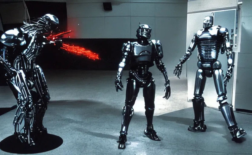 Image similar to robocop vs predator vfx film