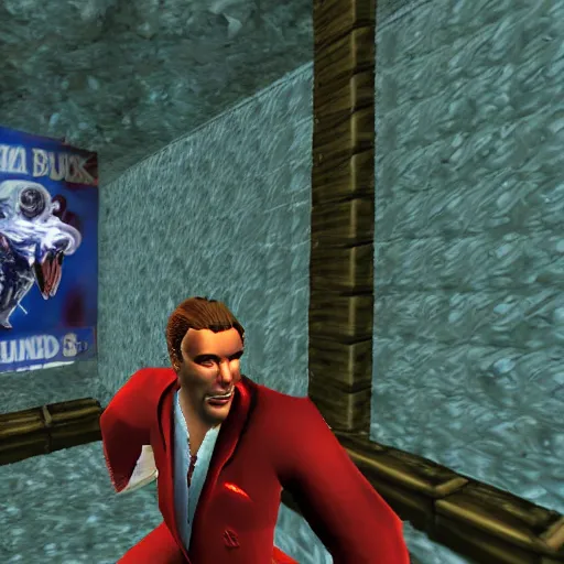 Image similar to Screenshot of Saul Goodman in Quake 3