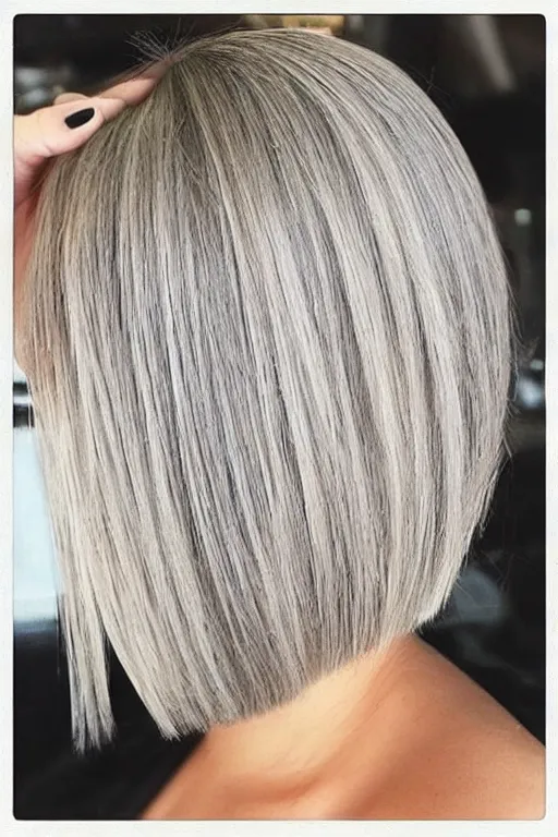 Prompt: “ blond hair woman with grey eyes and bob haircut ”