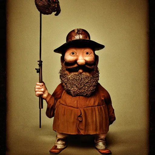 Image similar to toad philosopher with beard and staff, symmetric, by Irving Penn, bokeh top cinematic lighting , cinematic mood, very detailed, shot in canon