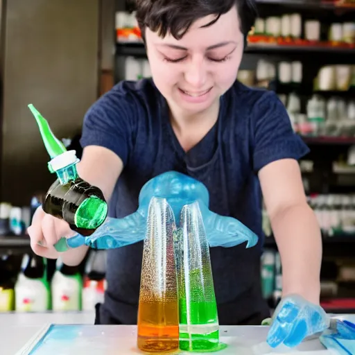 Image similar to guppy chemist mixing sparkling chemicals