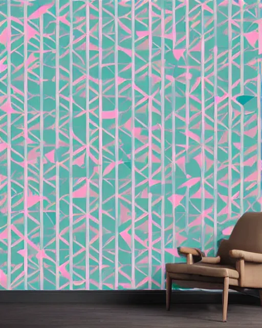 Prompt: geometric wallpaper, pastel - w 1 5 0 0