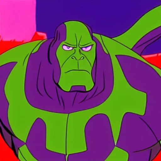 Image similar to film still of thanos in scooby - doo ( 1 9 6 9 )