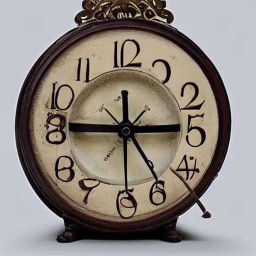 Image similar to “An alarm clock from the 1800s but the numbers are emojis”