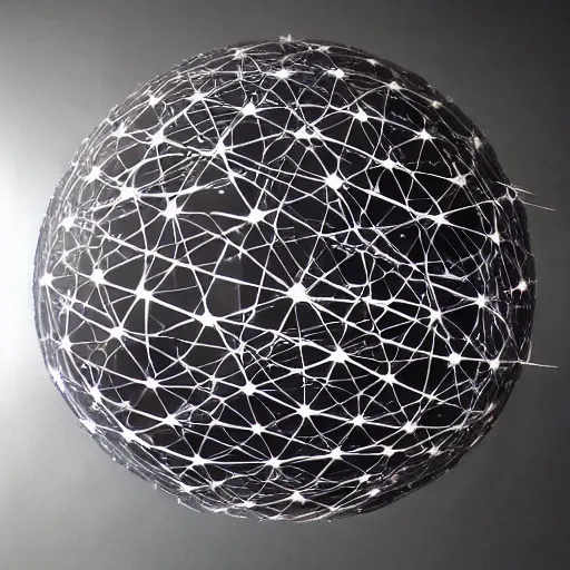 Image similar to Liminal space in outer space, Hoberman sphere