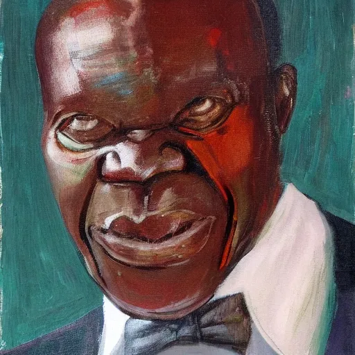 Prompt: a painting of a fatherly, aquiline nose, wide forehead, round face, XXL , loving, caring, generous, ever-present, humble, wise elder from Kenya with a friendly expression in a suit by Lynette Yiadom-Boakye . Fatherly/daddy, focused, loving, leader, relaxed,. ethereal lights, details, smooth, sharp focus, illustration, realistic, cinematic, artstation, award winning, rgb , unreal engine, octane render, cinematic light, macro, depth of field, blur, red light and clouds from the back, highly detailed epic cinematic concept art CG render made in Maya, Blender and Photoshop, octane render, excellent composition, dynamic dramatic cinematic lighting, aesthetic, very inspirational, arthouse.