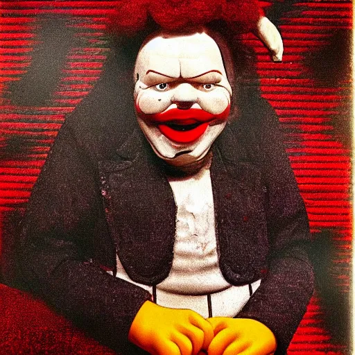Prompt: Ronald McDonald by H R Giger