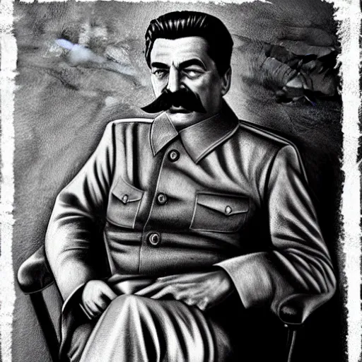 Prompt: stalin in godfather style