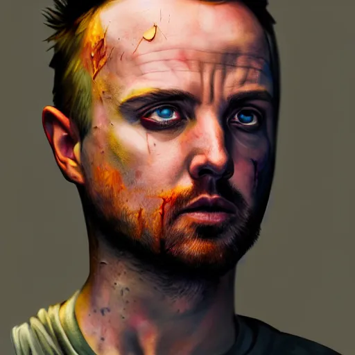 Prompt: Jesse Pinkman, zombie killer, portrait, fantasy, beautiful face, medieval, vivid colors, elegant, concept art, sharp focus, digital art, Hyper-realistic, 4K, Unreal Engine, Highly Detailed, HD, Dramatic Lighting by Brom, trending on Artstation