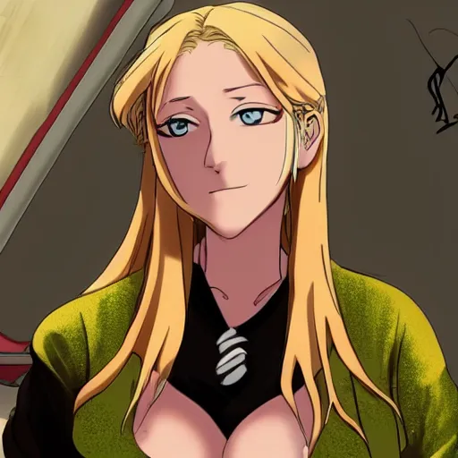 Prompt: Olivia Taylor Dudley as an Attractive Anime Girl