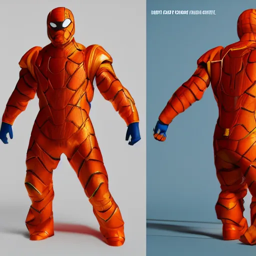 Prompt: rex orange county as a superhero with orange armor suit, highly detailed, octane render, rendered in unreal engine 5, 8 k, hyperrealistic, trending on artstation