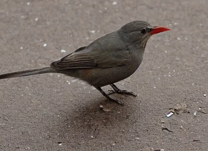 Prompt: a bird with human lips