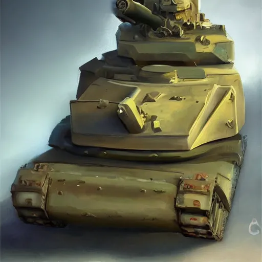 Image similar to tank in the shape of a book, oil painting, artstation, dramatic lighting,, beautiful