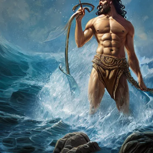 Image similar to poseidon,, ornate, ultradetailed, digital art, irina french, heraldo ortega, mandy jurgens, golden ratio, art canvas, award winning, masterpiece trending on artstation 8 k 1 5 0 mpx