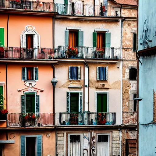 Prompt: the city of l'aquila, italy, photography