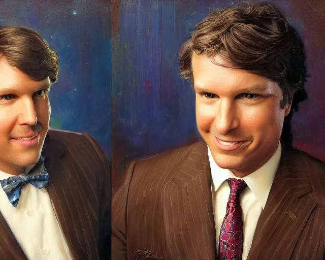 closeup portrait of tucker carlson dressed up for fox | Stable ...