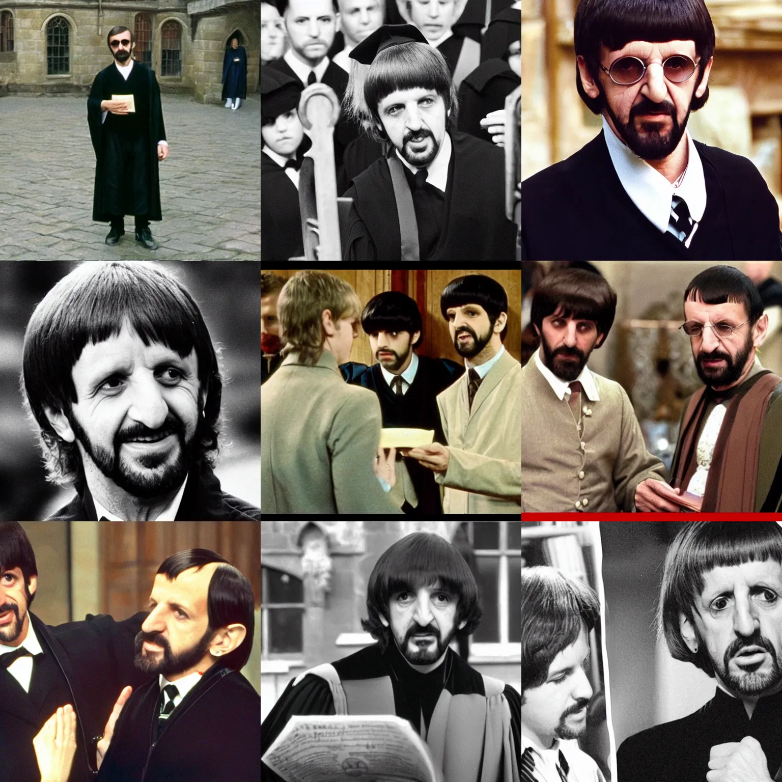 Prompt: Ringo Starr cameo as a professor at Hogwarts