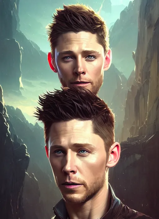 Prompt: Highly detailed portrait of Jensen Ackles mixed with Tom Hiddleston, Stephen Bliss, unreal engine, fantasy art by Greg Rutkowski, Loish, Rhads, ferdinand knab, Makoto Shinkai and Lois van baarle, ilya kuvshinov, rossdraws, Tom Bagshaw, alphonse mucha, global illumination, radiant light, detailed and intricate environment