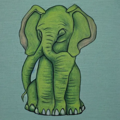 Image similar to green elephant