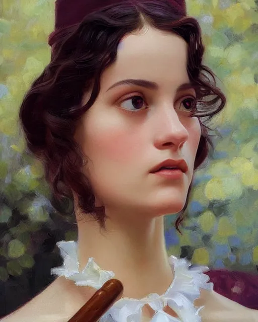 Prompt: a girl playing chess, beautiful face, oil on canvas, artstation, by j. c. leyendecker and edmund blair leighton and charlie bowater, beautiful face, octane, very aesthetic!!!!!!!!!!!!!!! stunning gorgeous big eyes