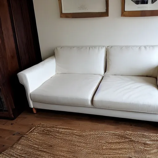 Image similar to a cooked spaghetti sofa