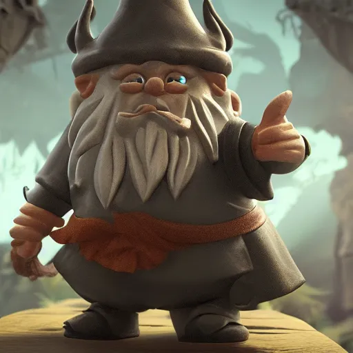 Image similar to the gnome horror, epic cinematic, ultra high detail