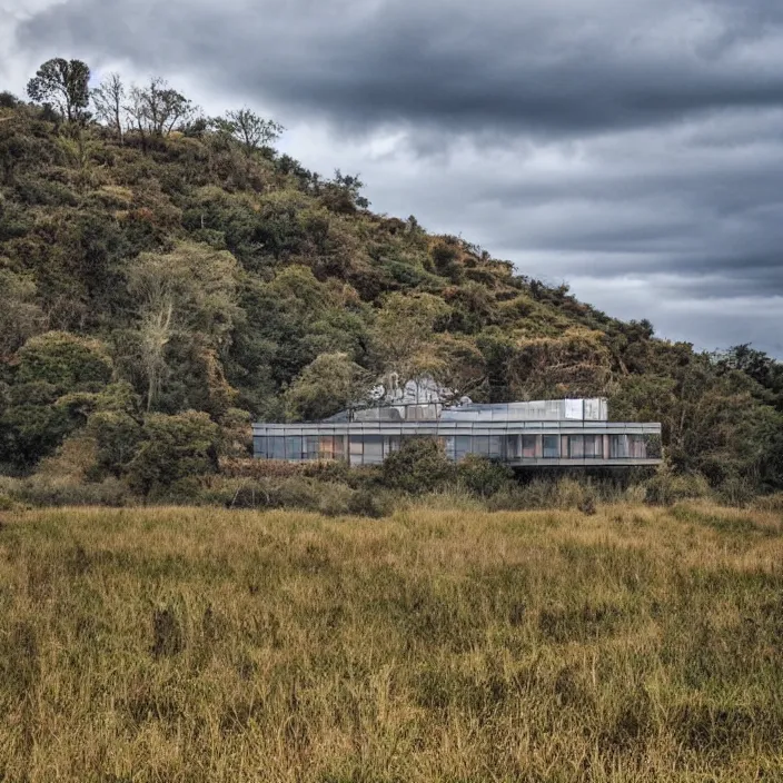 Prompt: a building in a landscape, interesting