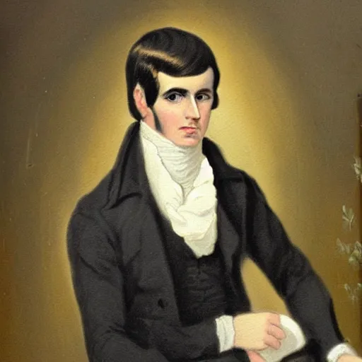 Image similar to regency era painting of a young ringo clean shaven