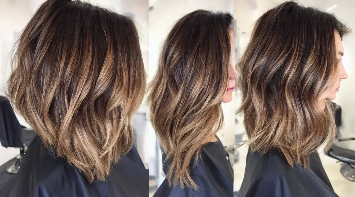 Prompt: gorgeous haircut with balayage
