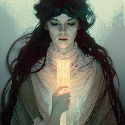 Image similar to gris, highly detailed, digital painting, artstation, concept art, sharp focus, illustration, art by greg rutkowski and alphonse mucha