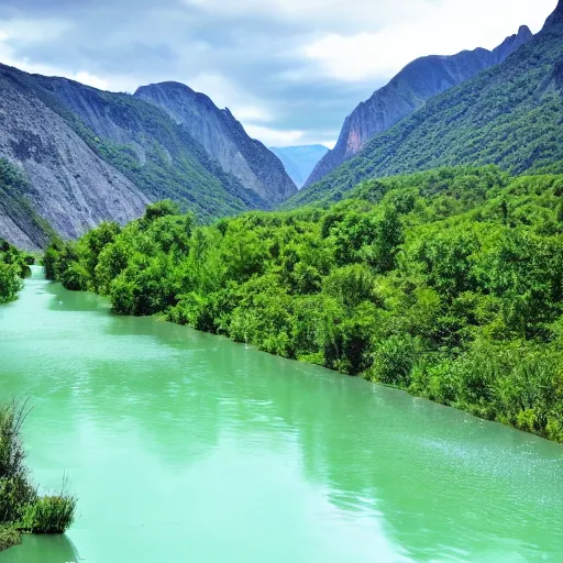 Prompt: a very very very very beautiful river and mountains