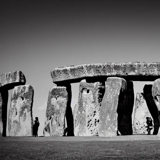 Prompt: An ancient tribal ritual conducted in Stonehenge