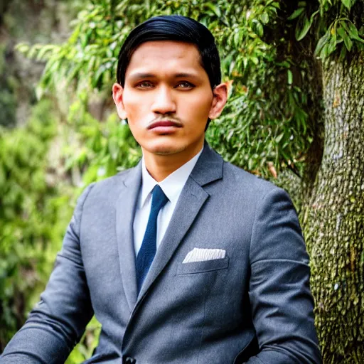 Image similar to outdoor portrait of jose rizal as a handsome young man in 2 0 2 2, 3 0 years old wearing stylish modern clothes, photo taken in 2 0 2 0, 3 5 mm f 1. 4 digital photo, matte colors