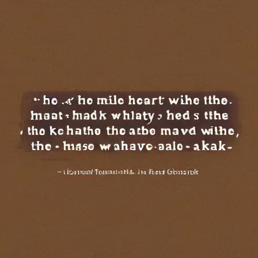 Prompt: And the heart is a kind of mute witness Abandoning everything for the sake Of an unimaginable goodness Making its way across the crowded stage Of what might have been, leaving in its wake The anxiety of an empty page Thought abhors a vacuum Out of it came A partially recognizable shape Stumbling across a wilderness whose name